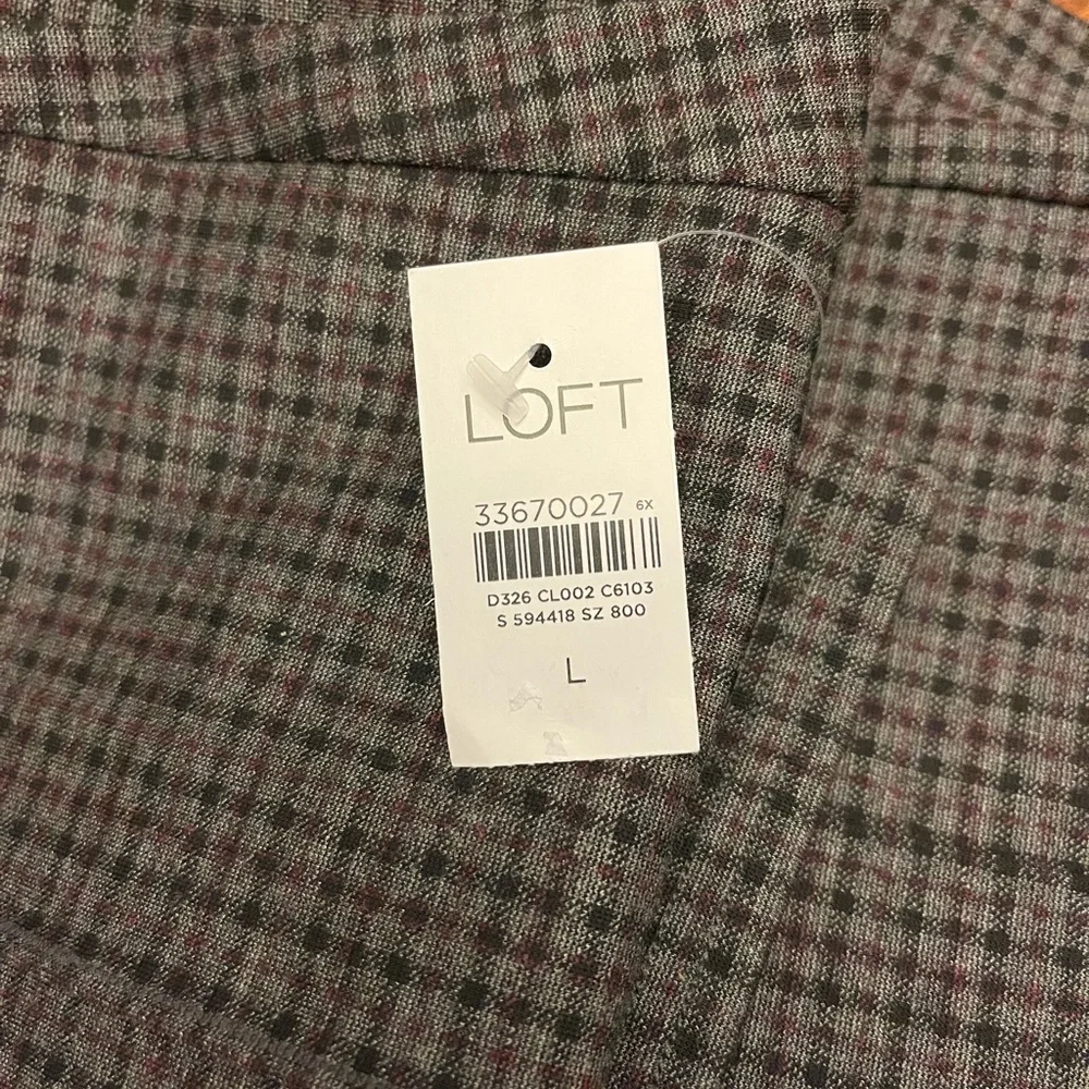 NWT Loft Kick Crop Pants In Plaid - Picture 5 of 9